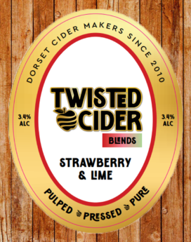 Strawberry & Lime 3.4% - Twisted Cider